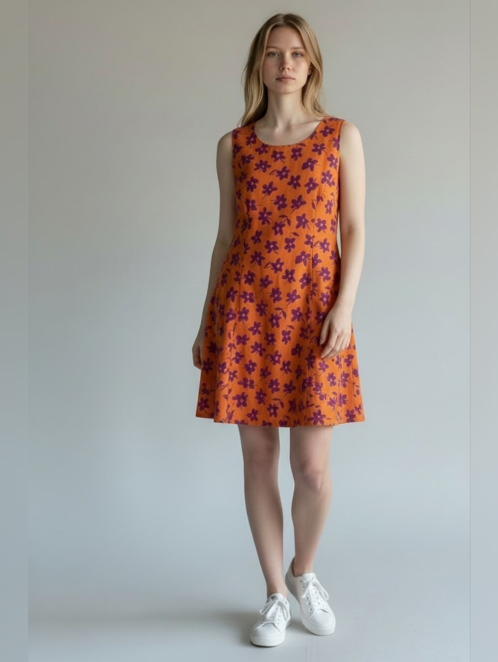 Vintage Studio By Pat Argenti 70s/80s Mini Dress Purple & Orange Size 10